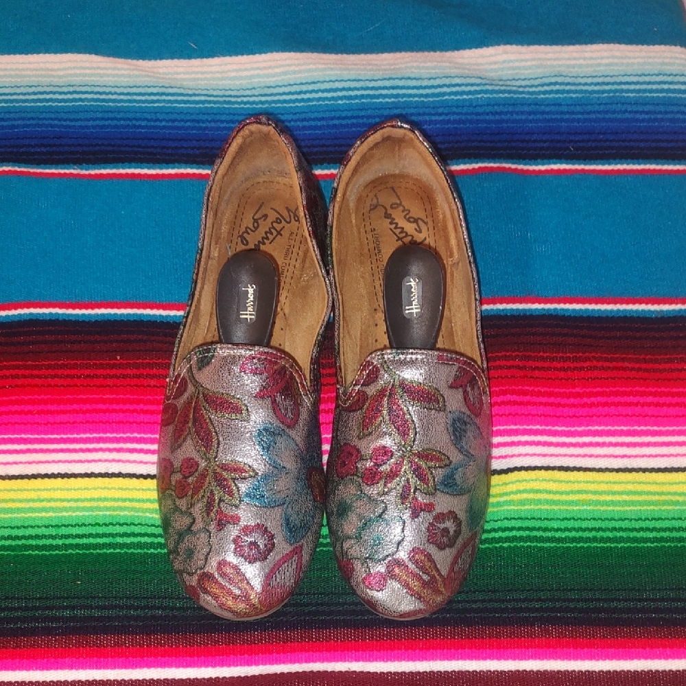 Natural Soul Alexis Flower Print All Thru Comfort Size 7.5 Wide